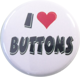I love Buttons Button weiss - zum Schließen ins Bild klicken